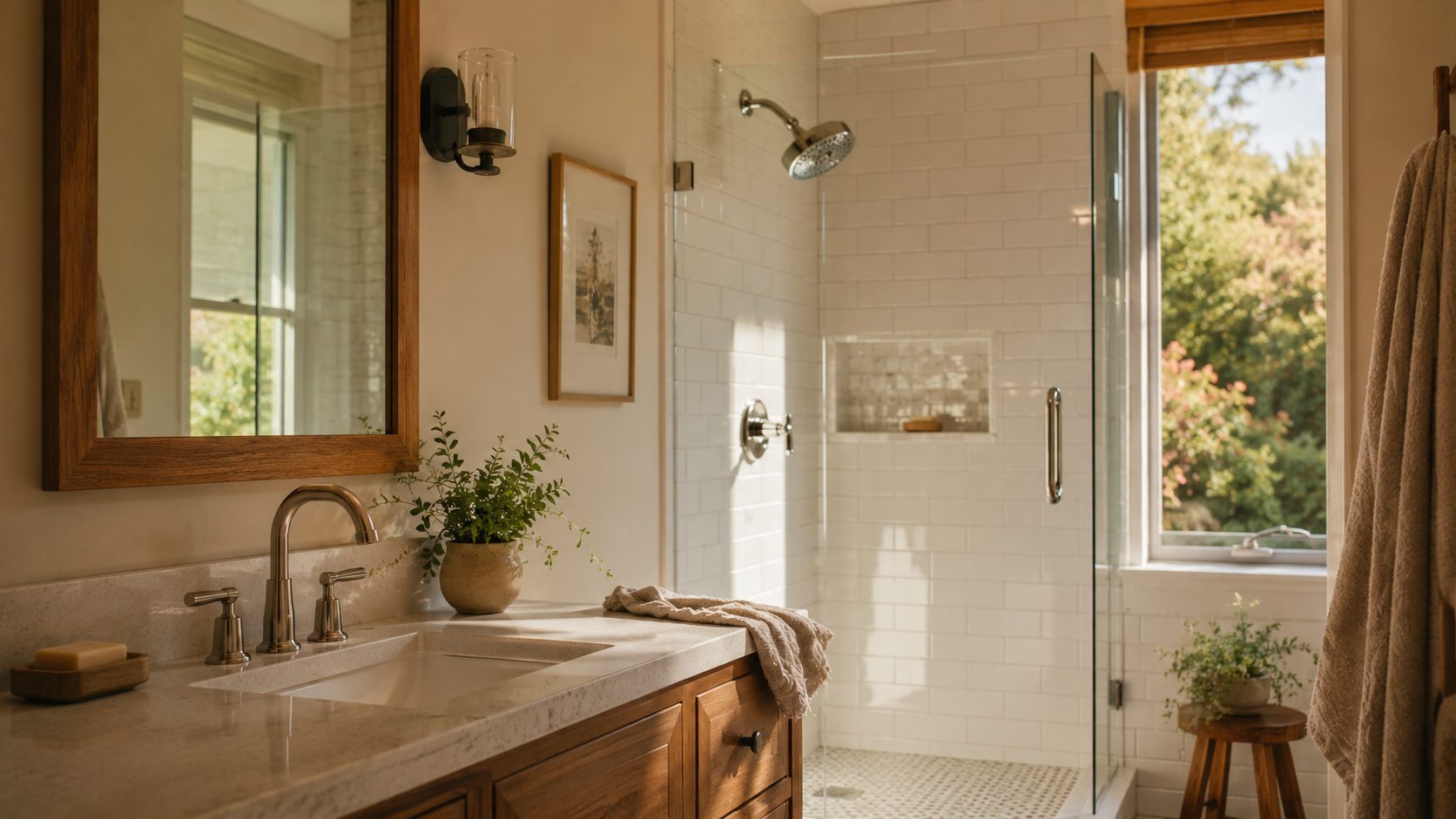 Water-efficient showerhead and bathroom faucet in a San Luis Obispo County home subject to a point-of-sale plumbing retrofit requirement