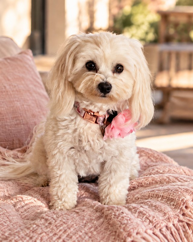 Marilyn, Wina Gill’s dog, relaxing at home on the Central Coast